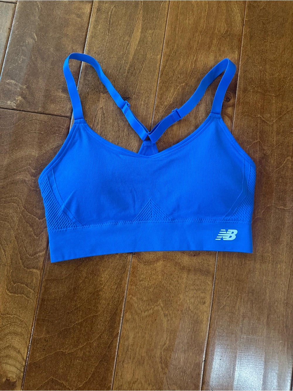 New Balance Vibrant Blue Adjustable-Strap Sports Bra